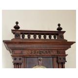 Antique Gustav Becker Style Wall Regulator Clock Wood Case Pendulum