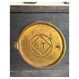 Antique Seth Thomas Mantel Clock Black Faux Marble Case 11in Tall