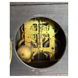 Antique Seth Thomas Mantel Clock Black Faux Marble Case 11in Tall