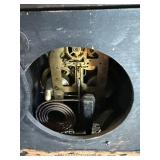 Antique Black Mantel Clock w Roman Dial Gong Strike Untested