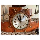 Sessions Yankee Clipper Ship Clock Vintage Electric Wood Mantel Clock