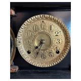 Antique Seth Thomas Mantel Clock Black Faux Marble Case Untested