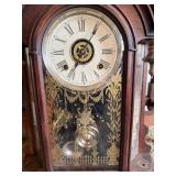 Antique Ansonia Mantel Shelf Clock Walnut Case Open Escapement