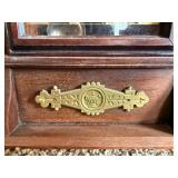 Antique Ansonia Mantel Shelf Clock Walnut Case Open Escapement