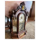 Antique Ansonia Mantel Shelf Clock Walnut Case Open Escapement