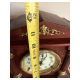 Seth Thomas Mantel Clock Wooden Case Bell Strike Pendulum 11.5in