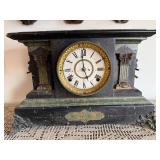 Antique Seth Thomas Adamantine Mantel Clock Column Case Untested