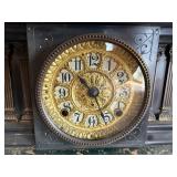 Antique Seth Thomas Mantel Clock Black Case Gilt Dial As Found