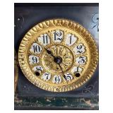 Antique Seth Thomas Mantel Clock Black Case Gilt Dial As Found