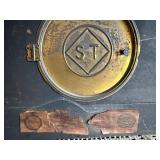 Antique Seth Thomas Mantel Clock Black Case Gilt Dial As Found