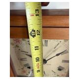 Seth Thomas Wooden Mantel Clock Key Wind Pendulum Floral Dial