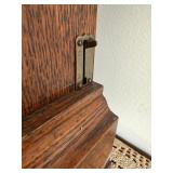 Seth Thomas Oak Mantel Clock Chime Mantle Shelf Clock 15in Wide