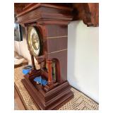 Antique E.N. Welch Shelf Mantel Clock Open Escapement Key Wind