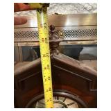 E.N. Welch Victorian Walnut Gingerbread Mantel Clock 23in As-Is
