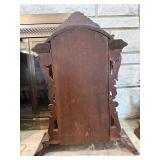 Antique Waterbury Gingerbread Mantel Clock w Pendulum 21in