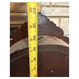 Antique Waterbury Gingerbread Mantel Clock w Pendulum 21in