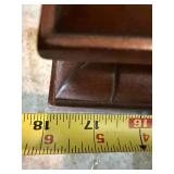 Antique Victorian Gingerbread Mantel Clock Wood Case w Pendulum
