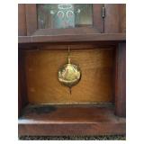 Vintage Gothic Chapel Form Wooden Mantel Clock Pendulum Untested