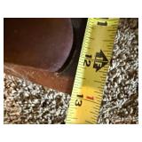 Vintage Gothic Chapel Form Wooden Mantel Clock Pendulum Untested