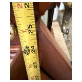 Vintage Gothic Chapel Form Wooden Mantel Clock Pendulum Untested