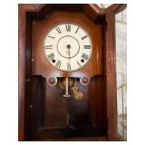 Antique Seth Thomas Ogee Mantel Shelf Clock Wood Case 19in Untested