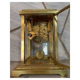 Seth Thomas Brass Crystal Regulator Mantel Clock w Pendulum As Is