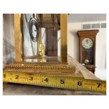 Seth Thomas Brass Crystal Regulator Mantel Clock w Pendulum As Is