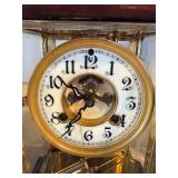 Waterbury Crystal Regulator Mantel Clock Brass Glass Case Parts/Repair
