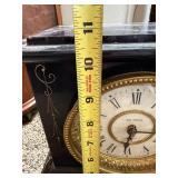 Seth Thomas Vintage Mantel Clock Black Case Roman Dial Untested