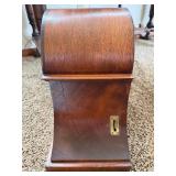Seth Thomas Tambour Mantel Clock Wood Case Mechanical Strike Vintage