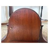 Seth Thomas Tambour Mantel Clock Wood Case Mechanical Strike Vintage