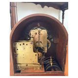 Seth Thomas Tambour Mantel Clock Wood Case Mechanical Strike Vintage