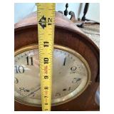 Seth Thomas Tambour Mantel Clock Wood Case Mechanical Strike Vintage