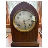 Seth Thomas Sonora Chime Mantel Clock Arched Wood Case Untested