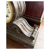 Antique Ansonia Mantel Clock Cast Iron Case 8 Day As Found