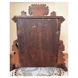 Antique Victorian Eastlake Walnut Mantel Shelf Clock Carved Case