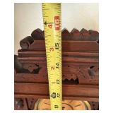 Antique Victorian Eastlake Walnut Mantel Shelf Clock Carved Case