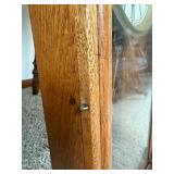 Waterbury Halifax 8 Day Oak Wall Clock Antique w Key Pendulum