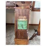 Waterbury Halifax 8 Day Oak Wall Clock Antique w Key Pendulum