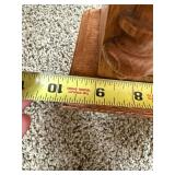 Waterbury Halifax 8 Day Oak Wall Clock Antique w Key Pendulum