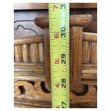 Waterbury Halifax 8 Day Oak Wall Clock Antique w Key Pendulum