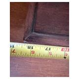 Vintage German Tambour Mantel Clock Wood Case Mechanical Strike