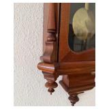 Antique Style Wooden Wall Regulator Clock w Pendulum Roman Dial