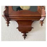 Antique Style Wooden Wall Regulator Clock w Pendulum Roman Dial