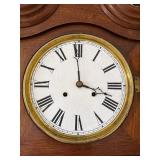 Antique Style Wooden Wall Regulator Clock w Pendulum Roman Dial