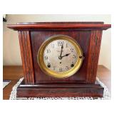 Seth Thomas Sonora Chime Mantel Clock Wood Case Vintage See Photos