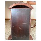 Antique Wooden Mantel Clock Roman Dial Pendulum 21in Untested