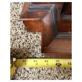Antique Wooden Mantel Clock Roman Dial Pendulum 21in Untested