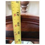 Antique Wooden Mantel Clock Roman Dial Pendulum 21in Untested
