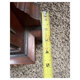 Antique Wooden Mantel Clock Roman Dial Pendulum 21in Untested